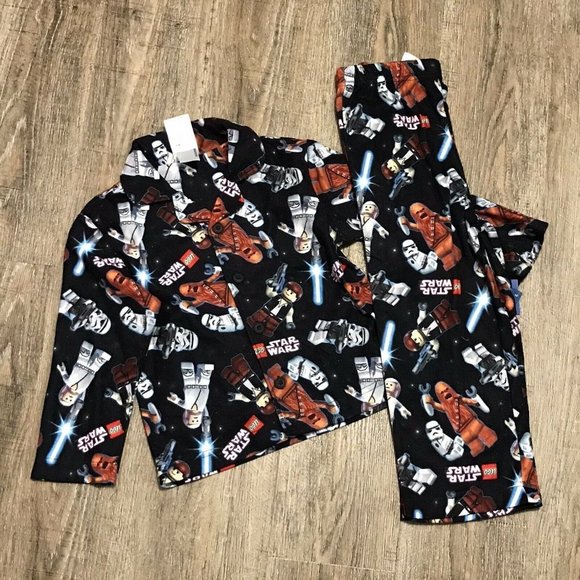 NWT Boys Lego Star Wars Blue Pajama Set Sz 4 - Picture 1 of 5